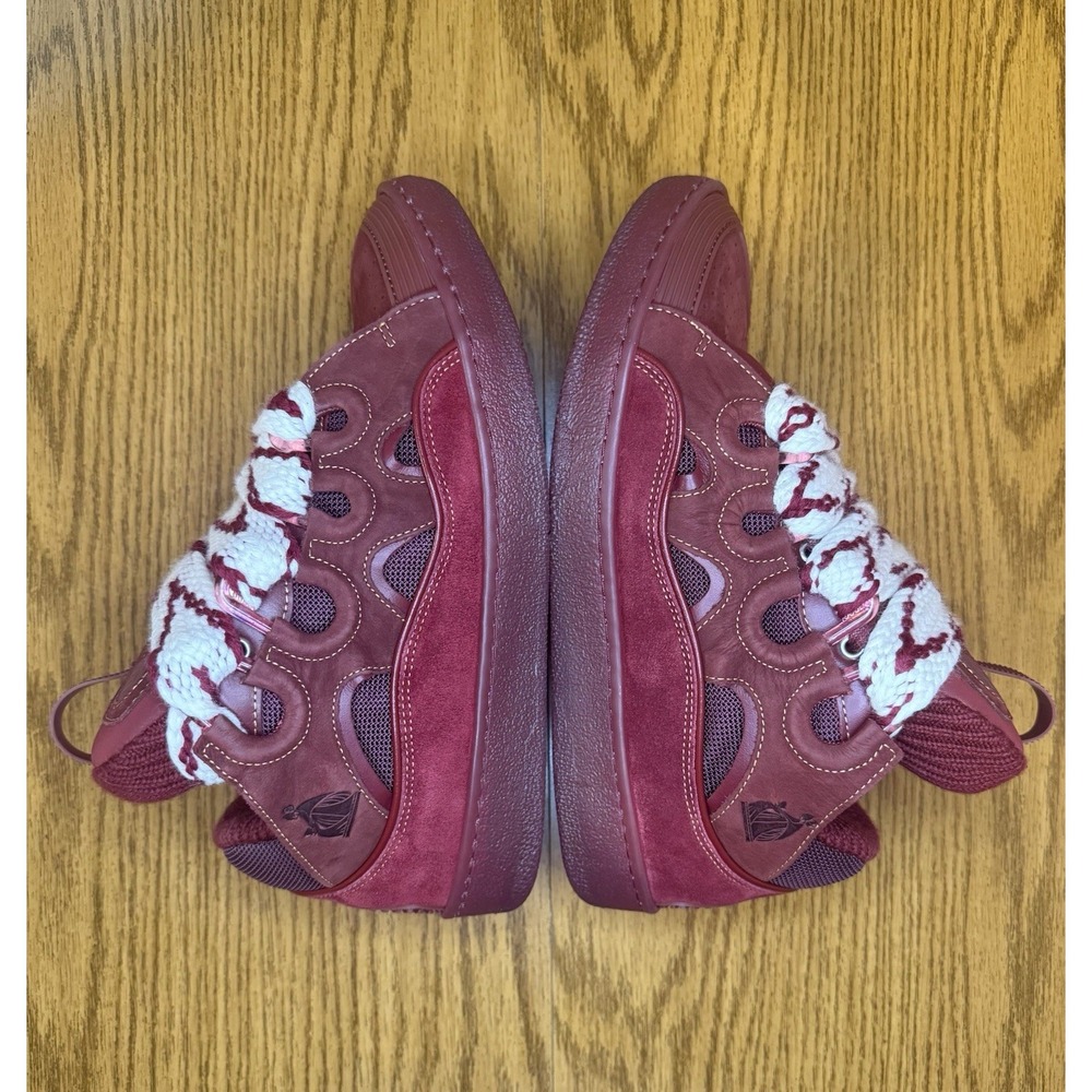 Lanvin Curb Sneaker (Maroon/Red) Size 10 - Picture 3 of 9